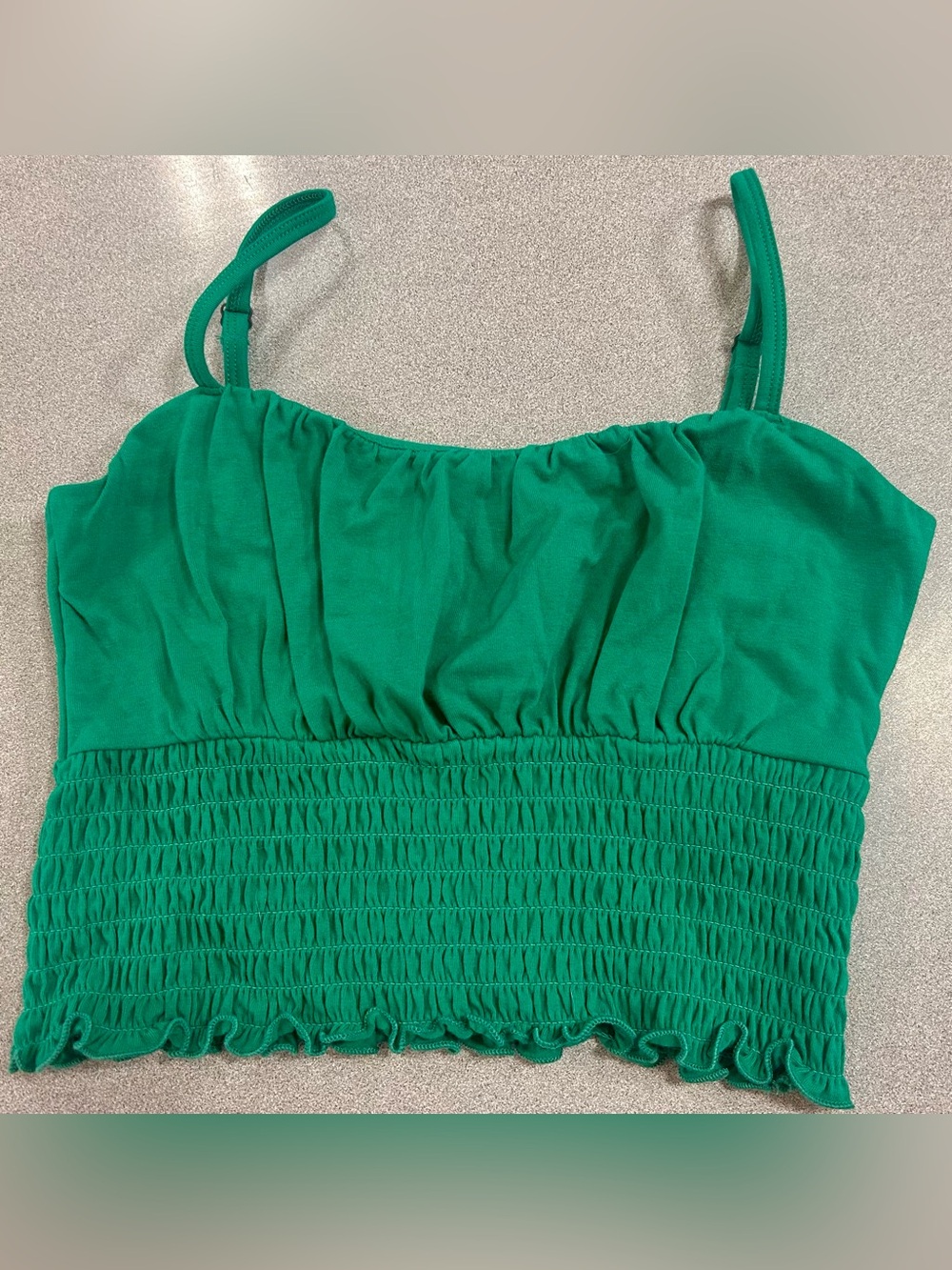 Hollister smocked cropped cami top